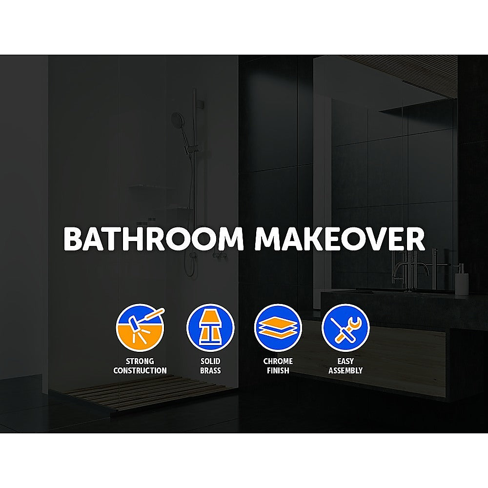 Chrome Bathroom Shower Wall Mixer w/ WaterMark