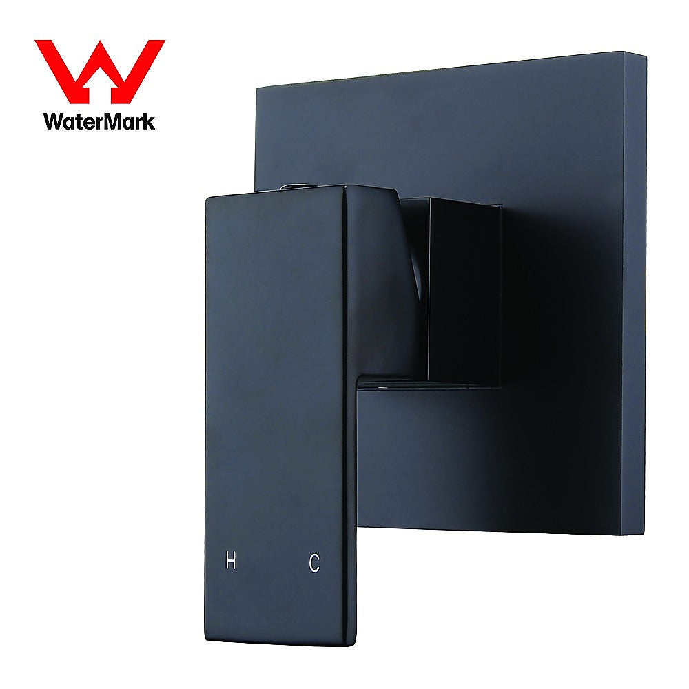 Polished Black Bathroom Shower Wall Mixer w/ WaterMark