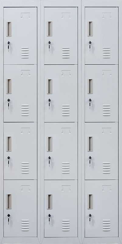 Standard locks 12 Door Locker for Office Gym - Light Grey