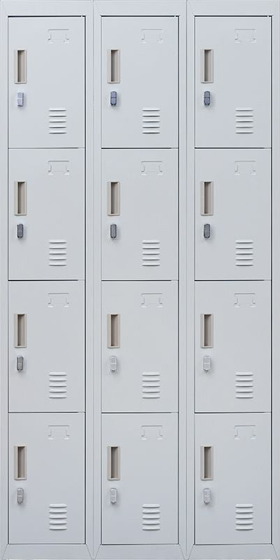 Padlock-operated lock 12 Door Locker for Office Gym - Light Grey