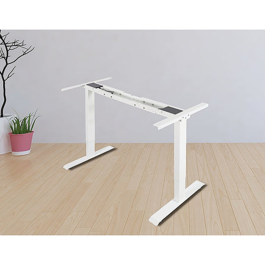 Palermo Standing Desk Sit Stand Height Adjustable Motorised White Frame Only - Dual Motor