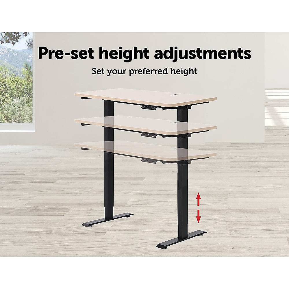 Palermo Standing Desk Sit Stand Height Adjustable Motorised 120cm Table Dual Motor