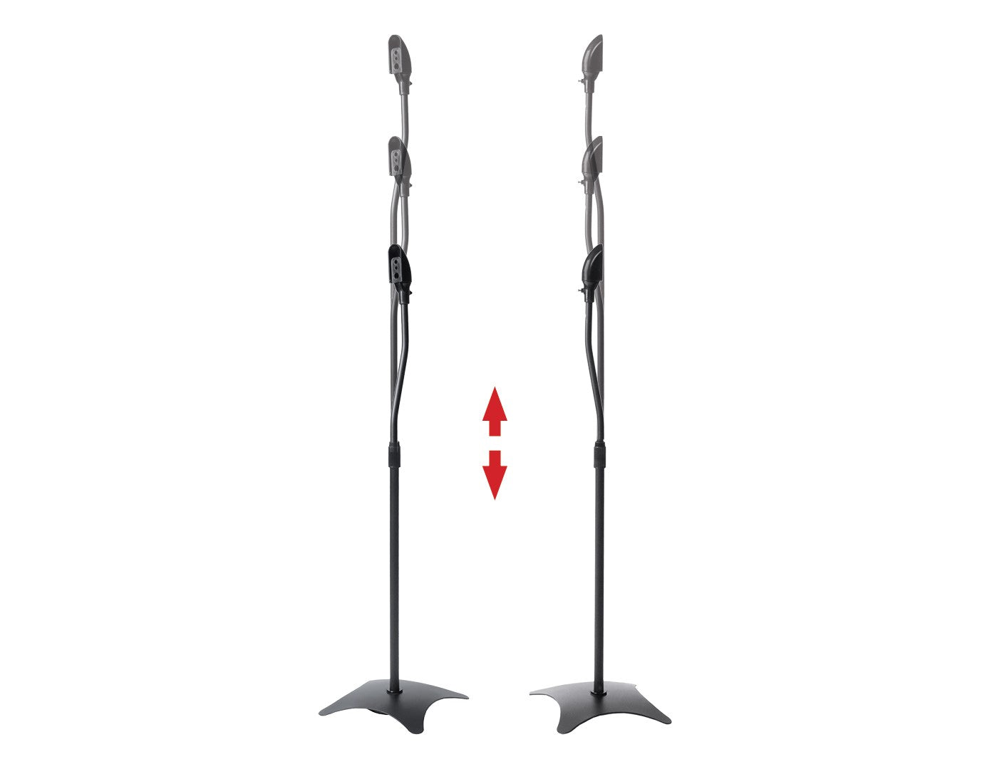 2pcs Speaker Stands Stand Rear Surround Sound Satellite Speakers Adjustable