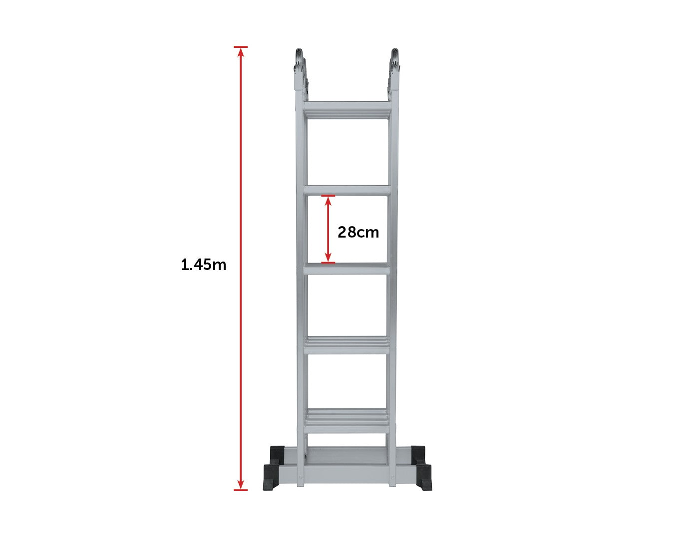 5.8m Multipurpose Ladder Aluminium Extension Folding Adjustable Step