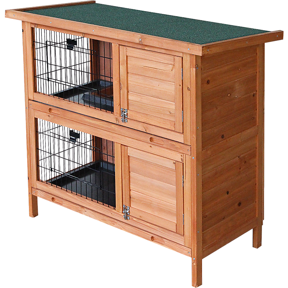 Large Rabbit Hutch with BASE Chicken Coop 2 Storey Guinea Pig Pet Cage House