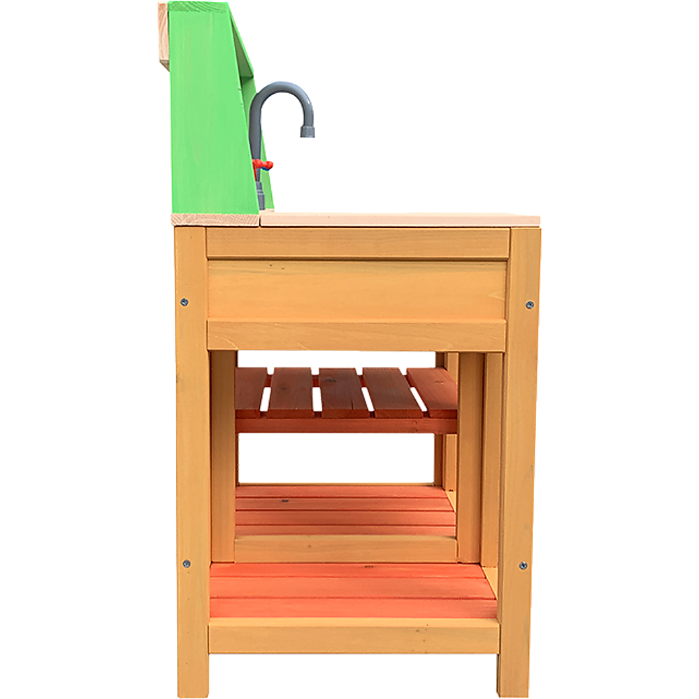Children’s Outdoor Play Mud Kitchen Sand Pit with Display Shelf