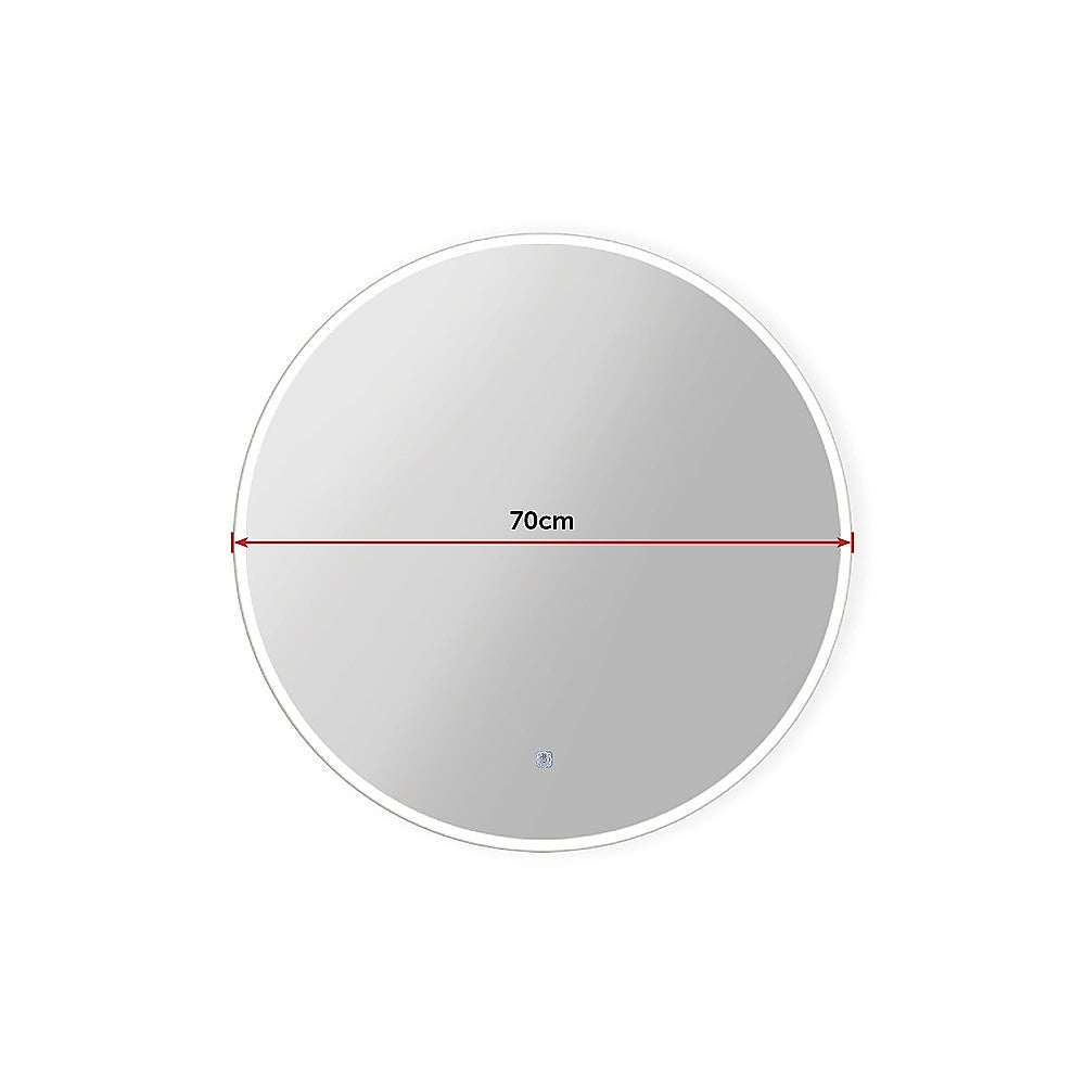 70cm LED Wall Mirror Bathroom Mirrors Light Decor Round