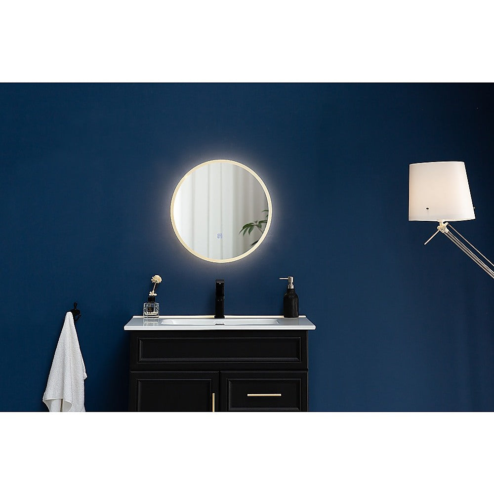 90cm LED Wall Mirror Bathroom Mirrors Light Decor Round