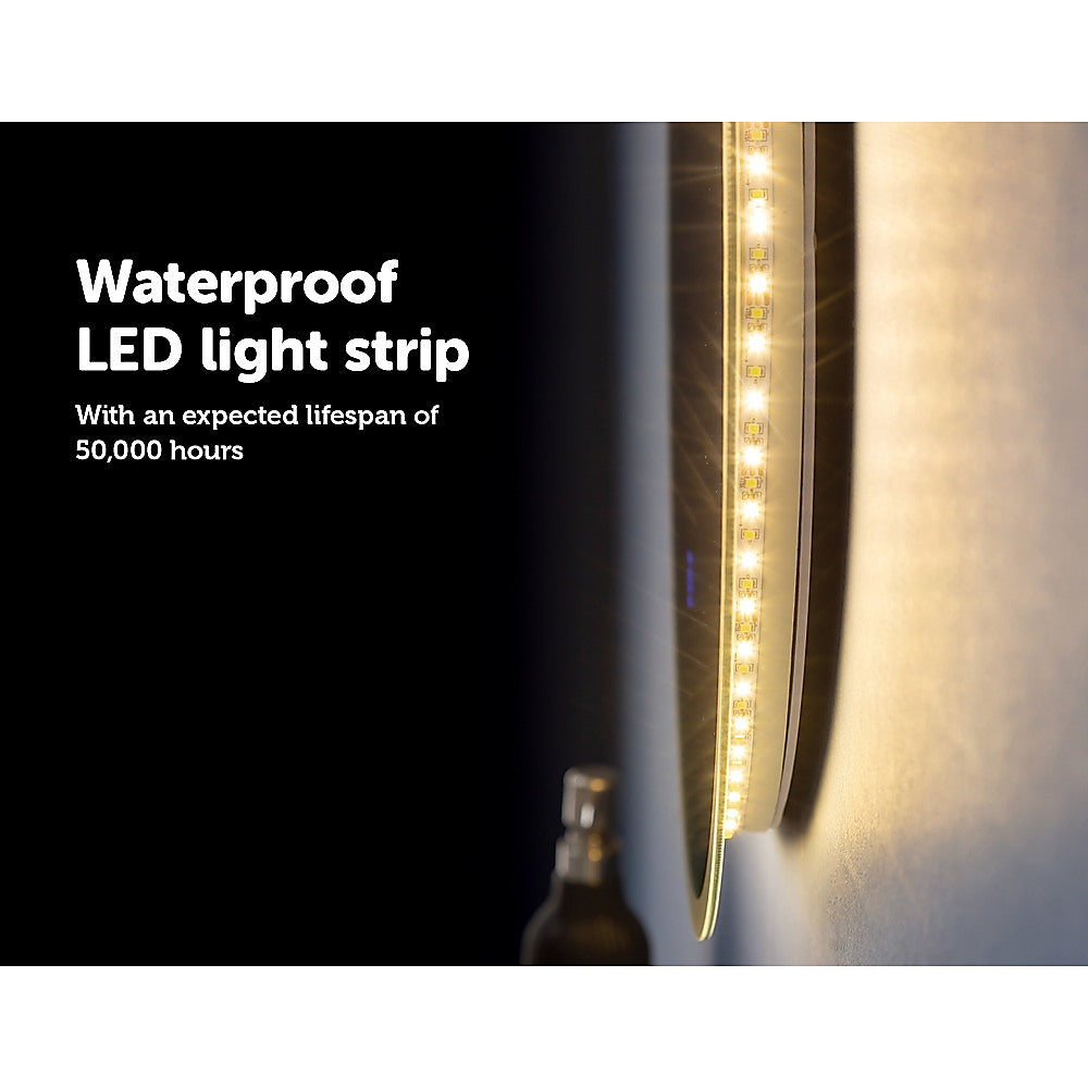 90cm LED Wall Mirror Bathroom Mirrors Light Decor Round