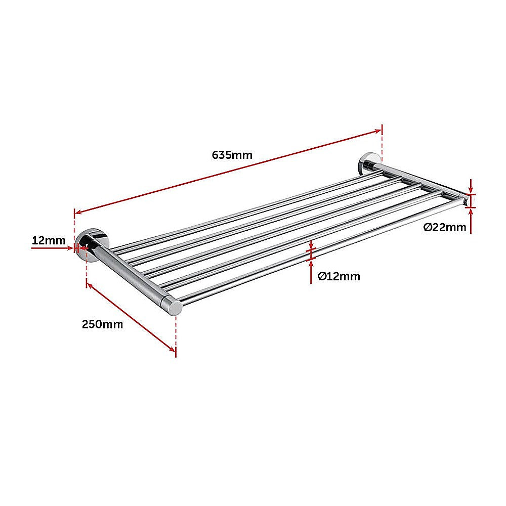 Bathroom Shelf Towel Rail Rack Bar Holder