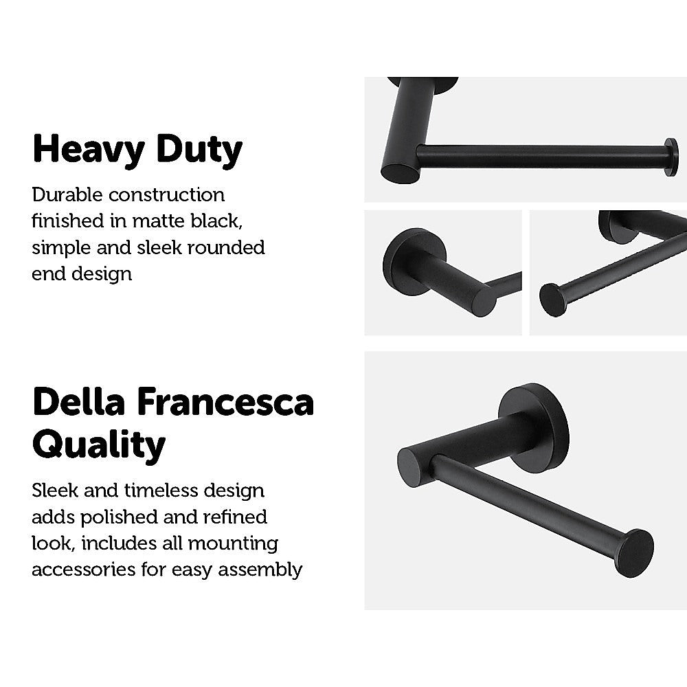 Classic Toilet Paper Holder Bathroom Matte Black Finish
