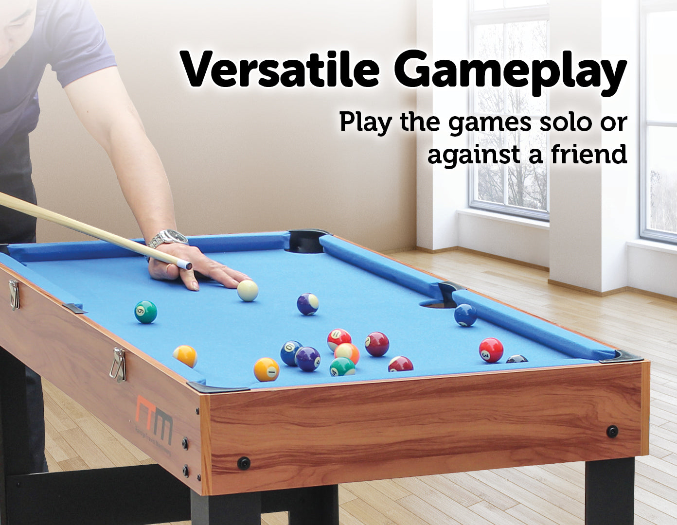 4FT 3-in-1 Games Foosball Soccer Hockey Pool Table