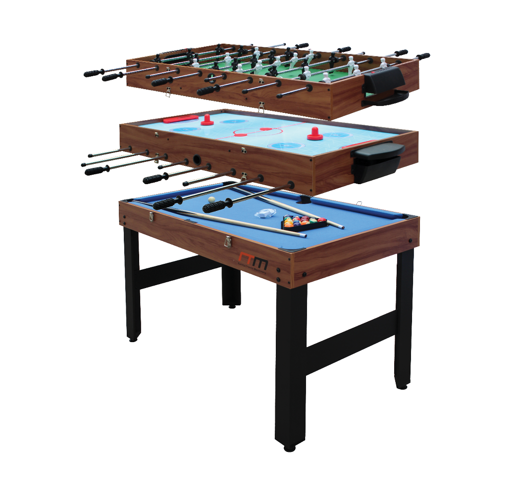 4FT 3-in-1 Games Foosball Soccer Hockey Pool Table