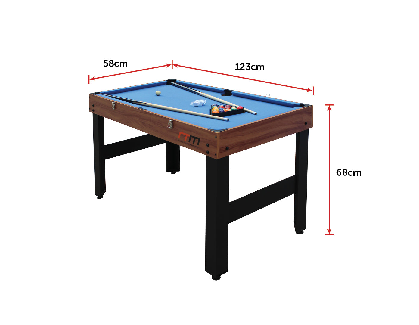 4FT 3-in-1 Games Foosball Soccer Hockey Pool Table