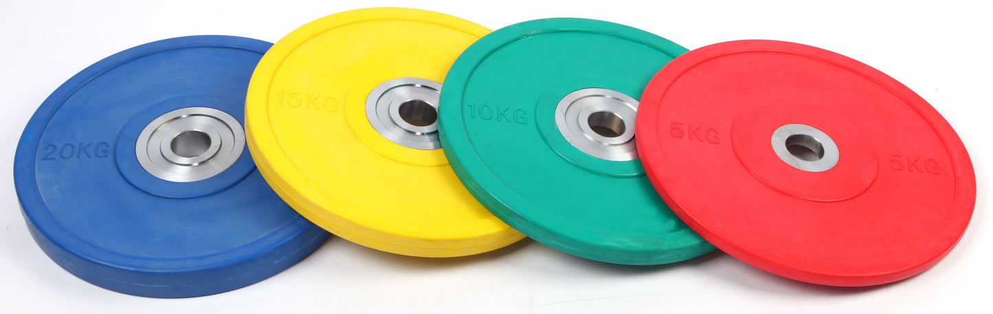 Set of 2 x 5KG PRO Olympic Rubber Bumper Weight Plates