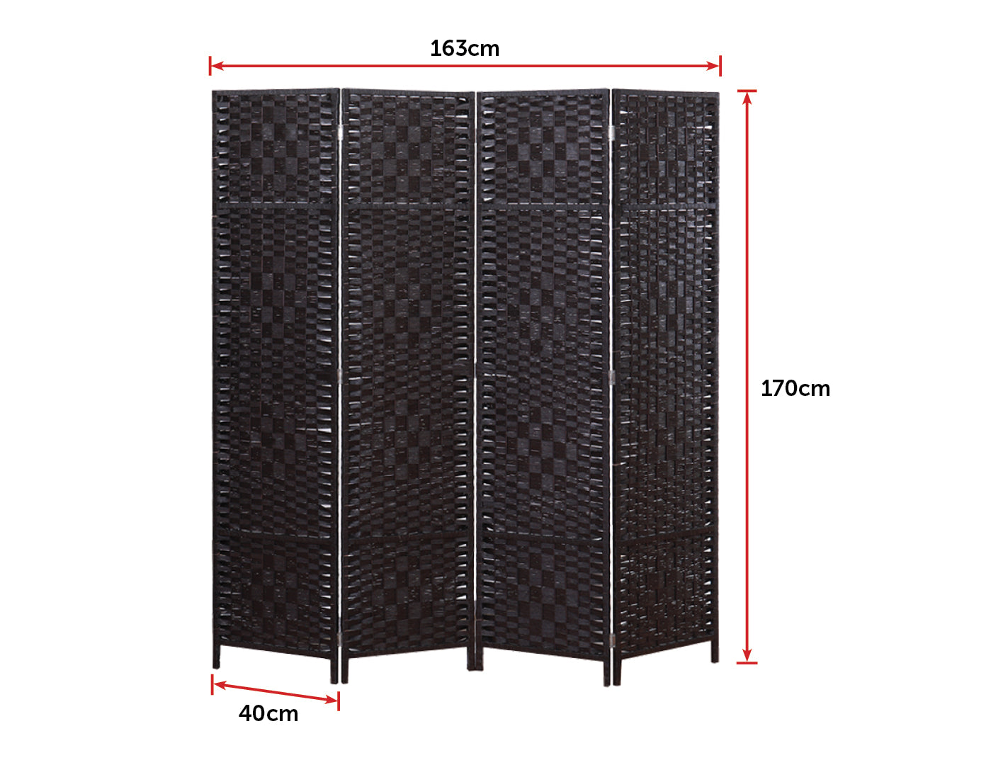 4 Panel Room Divider Screen Privacy Rattan Dividers Stand Fold