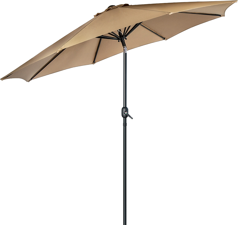 9FT Patio Umbrella Outdoor Garden Table Umbrella with 8 Sturdy Ribs
