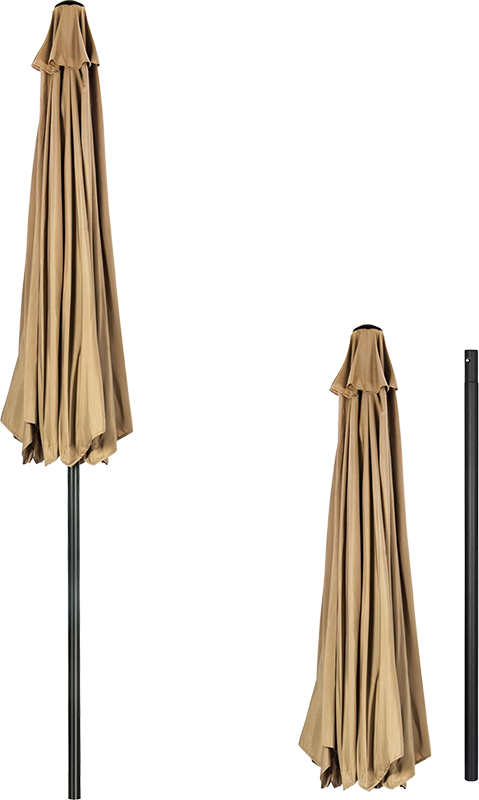 9FT Patio Umbrella Outdoor Garden Table Umbrella with 8 Sturdy Ribs