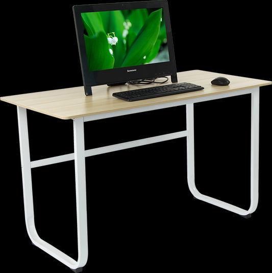 Wood & Steel Solid Computer Desk Home Office Furniture