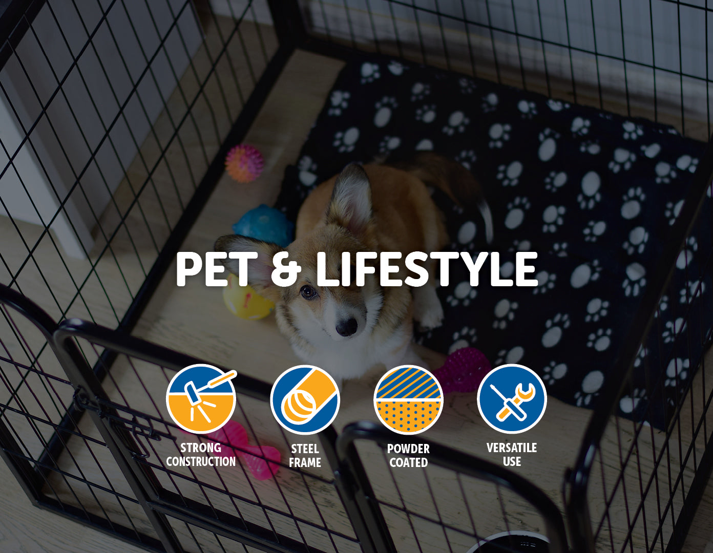 24" 8 Panel Pet Dog Playpen Puppy Exercise Cage Enclosure Fence Play Pen