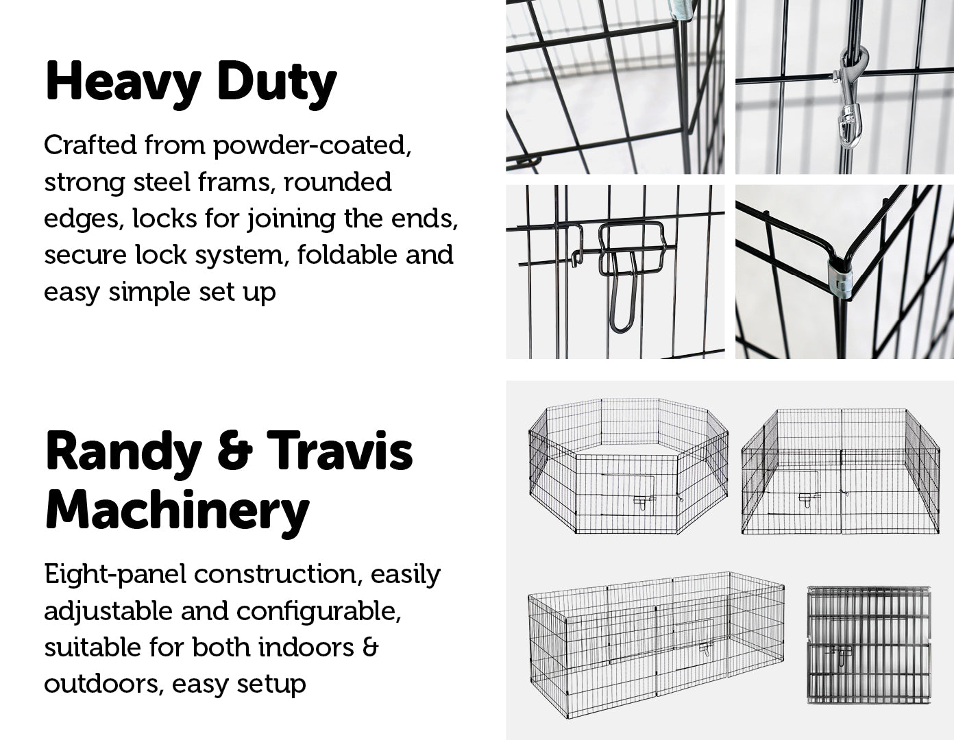 24" 8 Panel Pet Dog Playpen Puppy Exercise Cage Enclosure Fence Play Pen