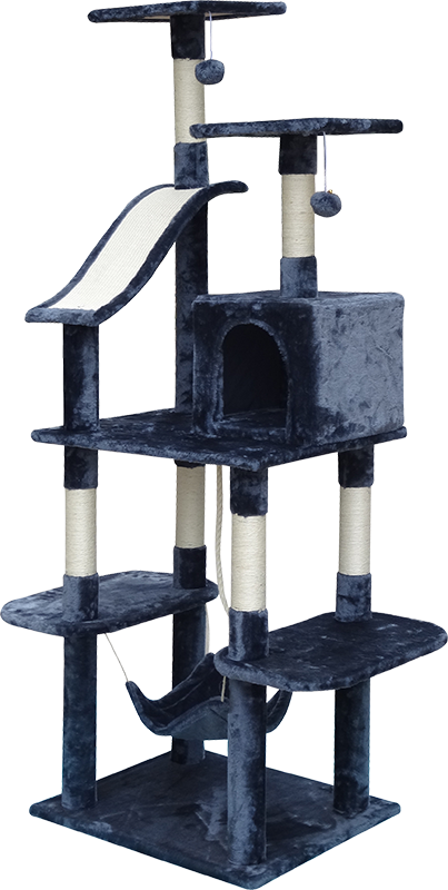 171cm Cat Tree Trees Scratching Post Scratcher Tower Condo House - Grey