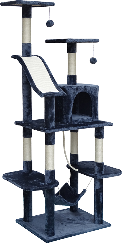 171cm Cat Tree Trees Scratching Post Scratcher Tower Condo House - Grey