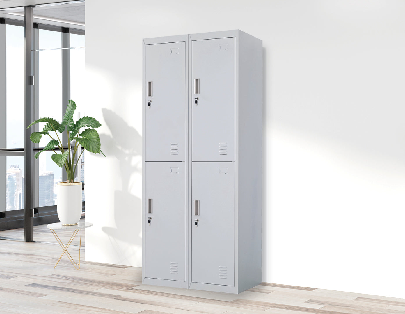 Four-Door Office Gym Shed Storage Locker