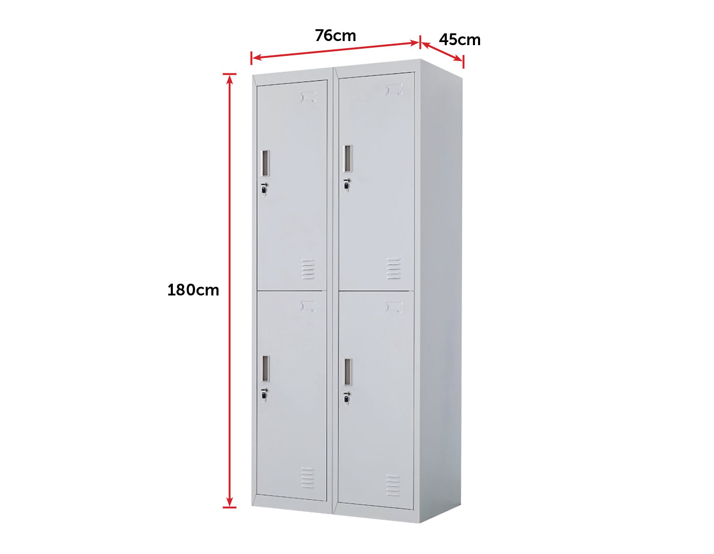 Four-Door Office Gym Shed Storage Locker
