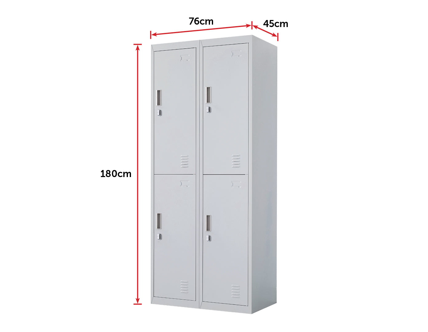 Four-Door Office Gym Shed Storage Locker