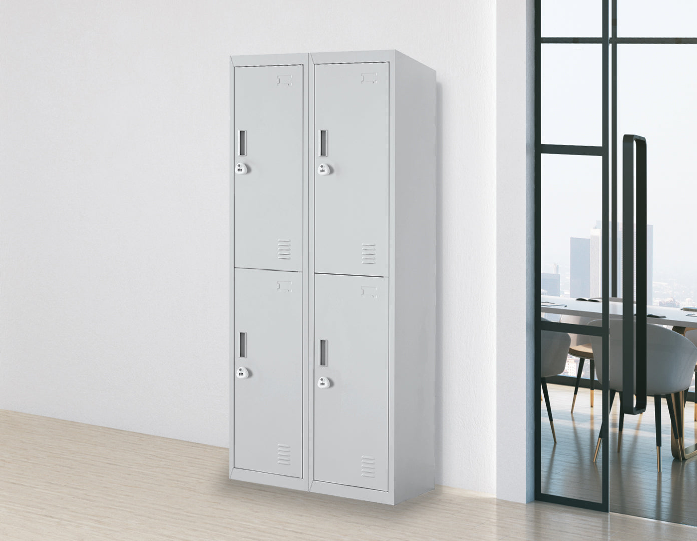 Four-Door Office Gym Shed Storage Locker