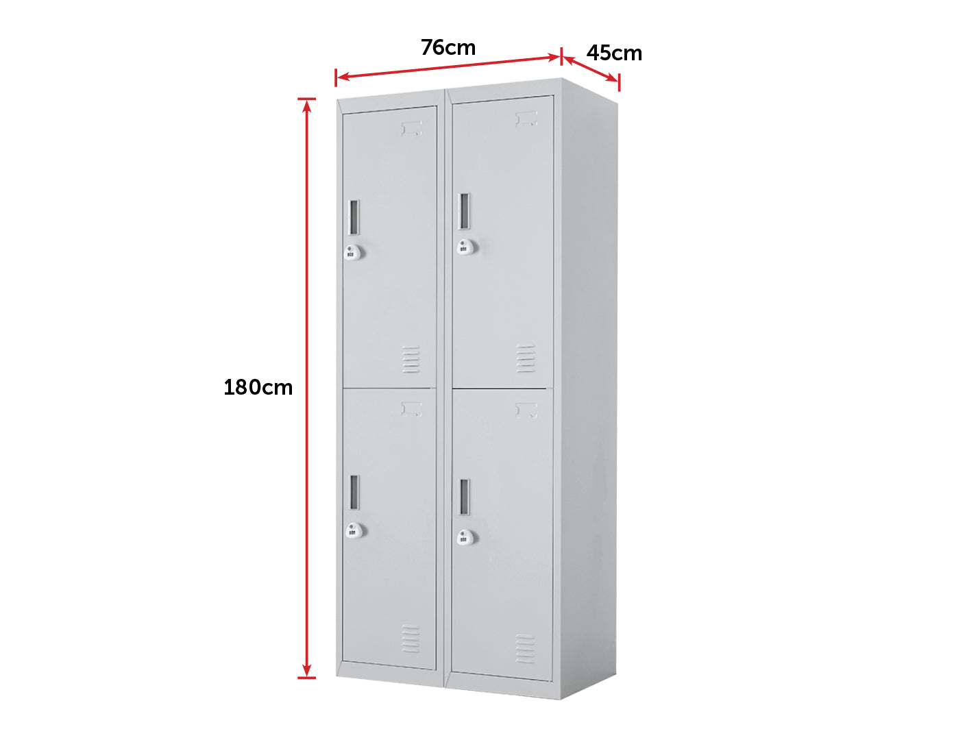 Four-Door Office Gym Shed Storage Locker
