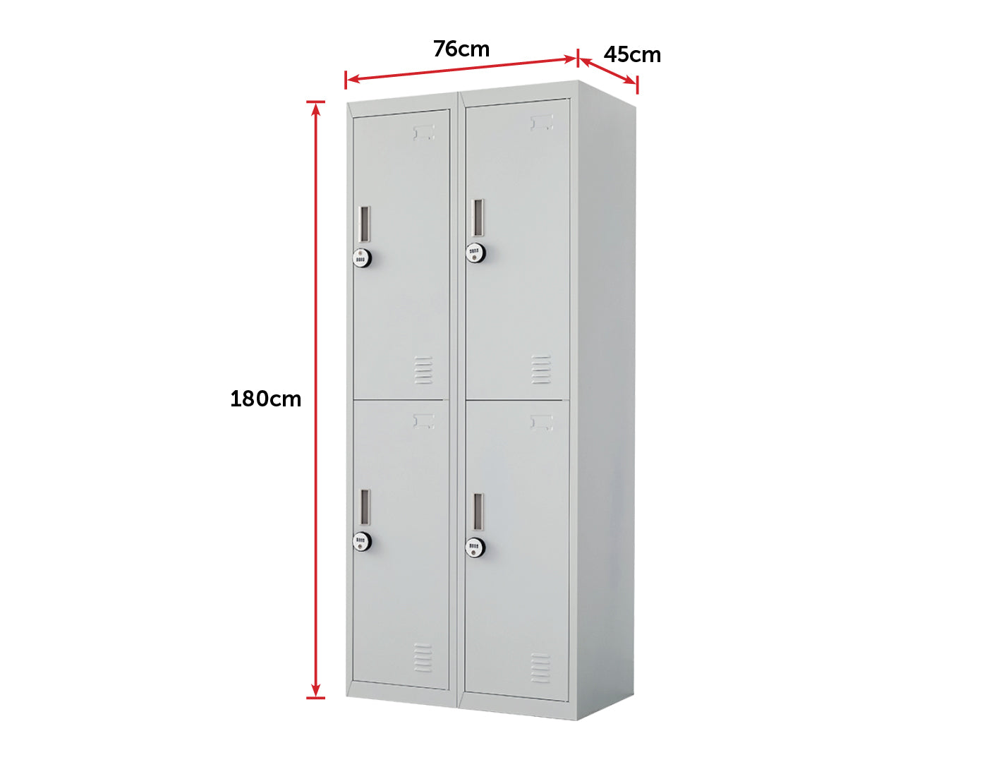 Four-Door Office Gym Shed Storage Locker