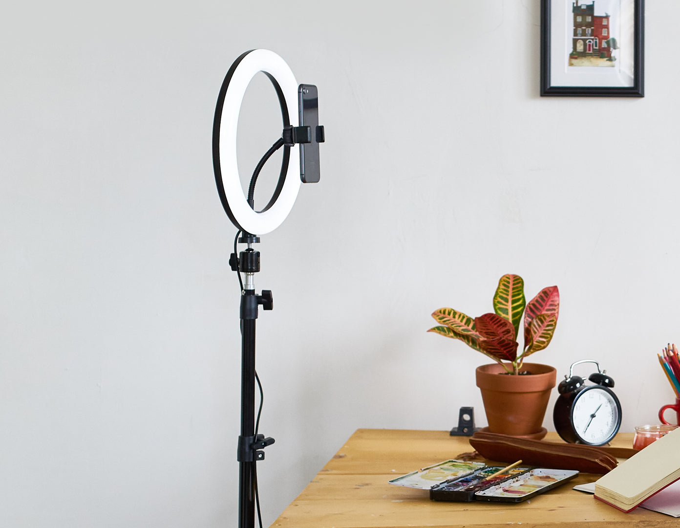 10" LED Selfie Ring Light with 1.6M Tripod Stand Phone Holder Photo Live Makeup