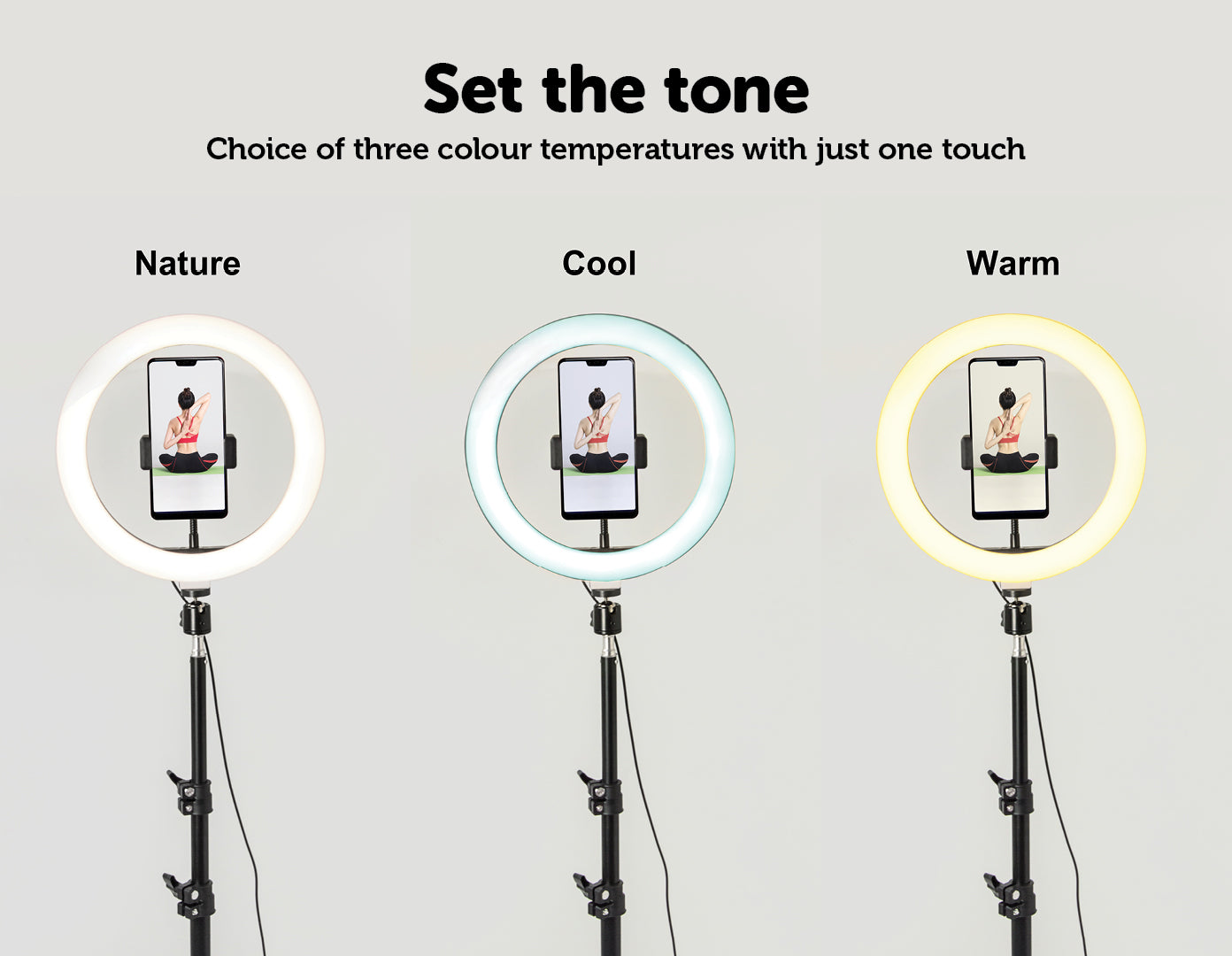 10" LED Selfie Ring Light with 1.6M Tripod Stand Phone Holder Photo Live Makeup