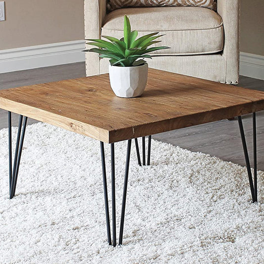 Set of 4 Industrial 3 - Rod Retro Hairpin Table Legs 12mm Steel Bench Desk - 41cm Black