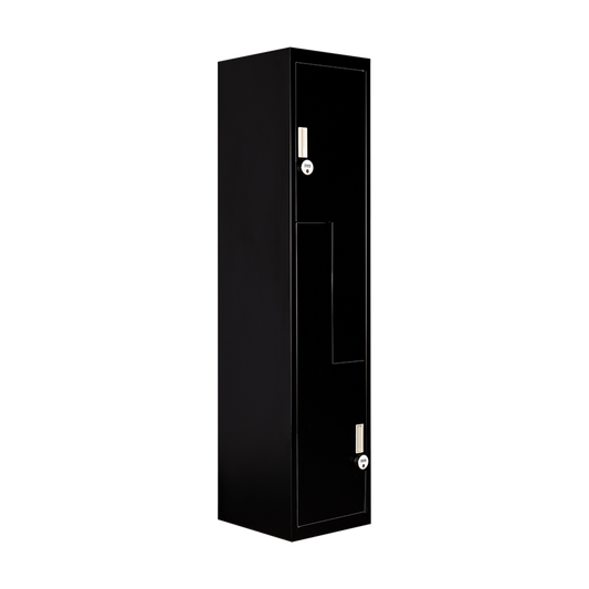 Black Two-Door L-shaped Office Gym Shed Storage Lockers