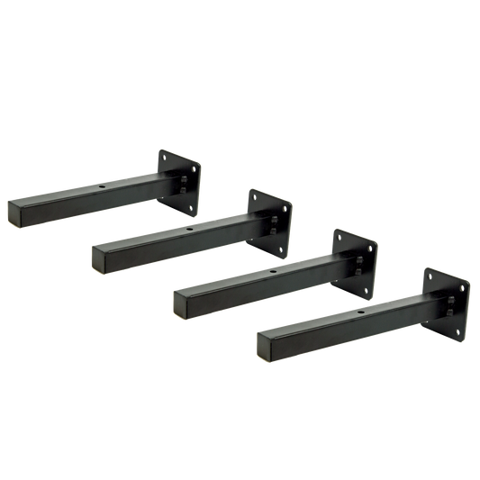 20cm Floating Shelf Brackets Industrial Metal Shelving Supports 4-Pack