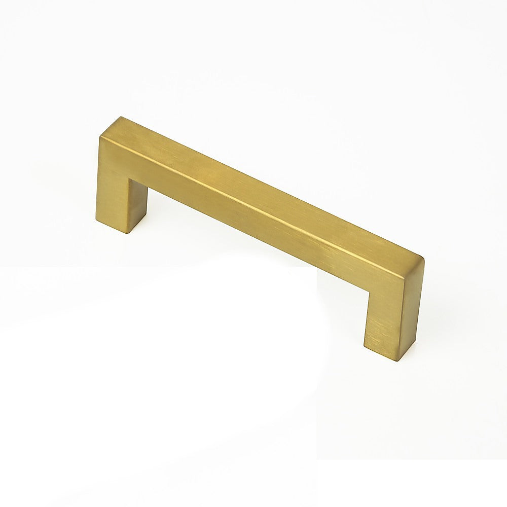 15 x Brushed Brass Drawer Pulls Kitchen Cabinet Handles - Gold Finish 96mm