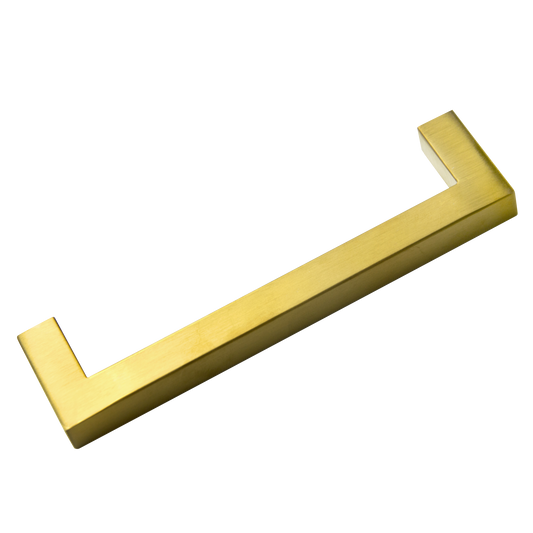 15 x Brushed Brass Drawer Pulls Kitchen Cabinet Handles - Gold Finish 128mm