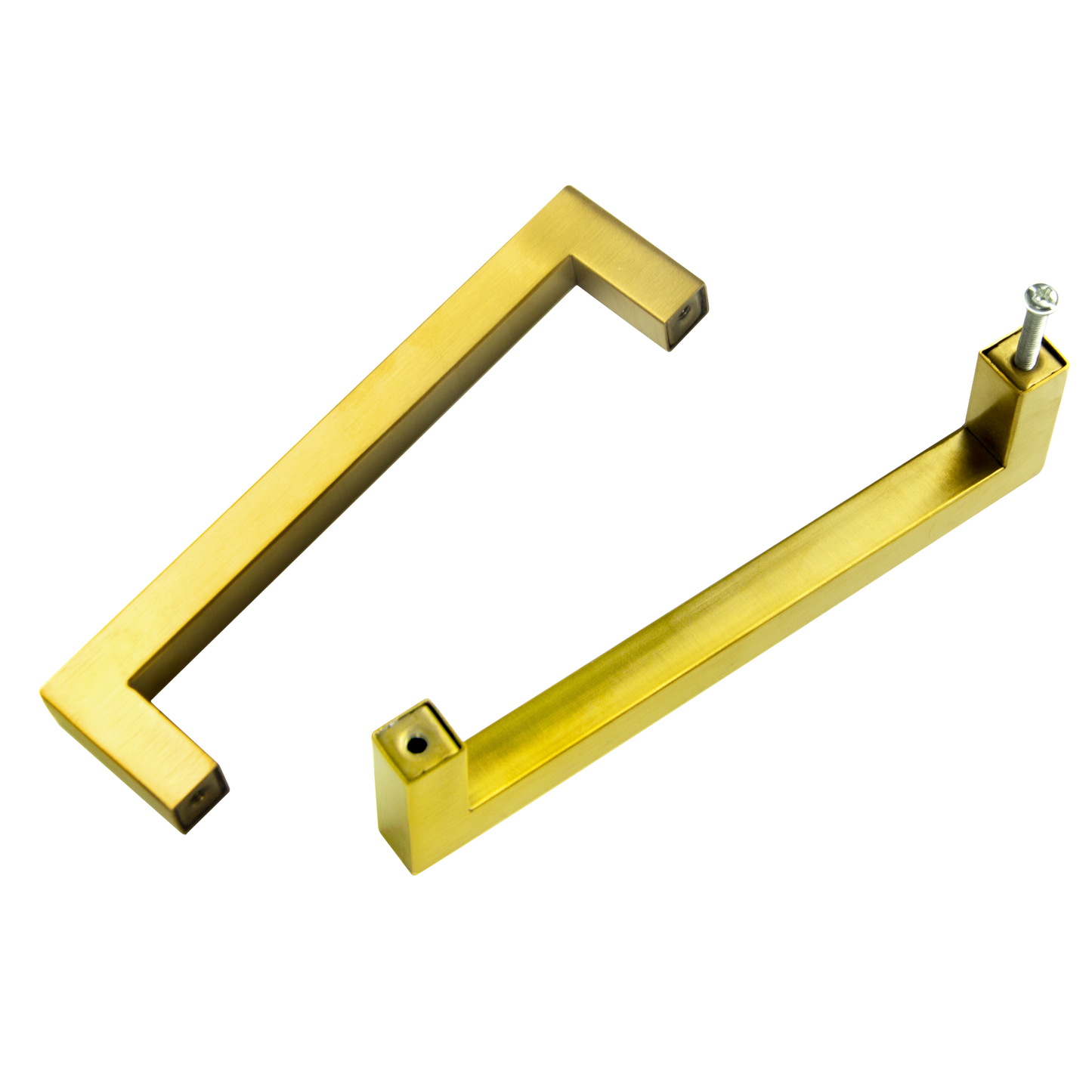 15 x Brushed Brass Drawer Pulls Kitchen Cabinet Handles - Gold Finish 128mm