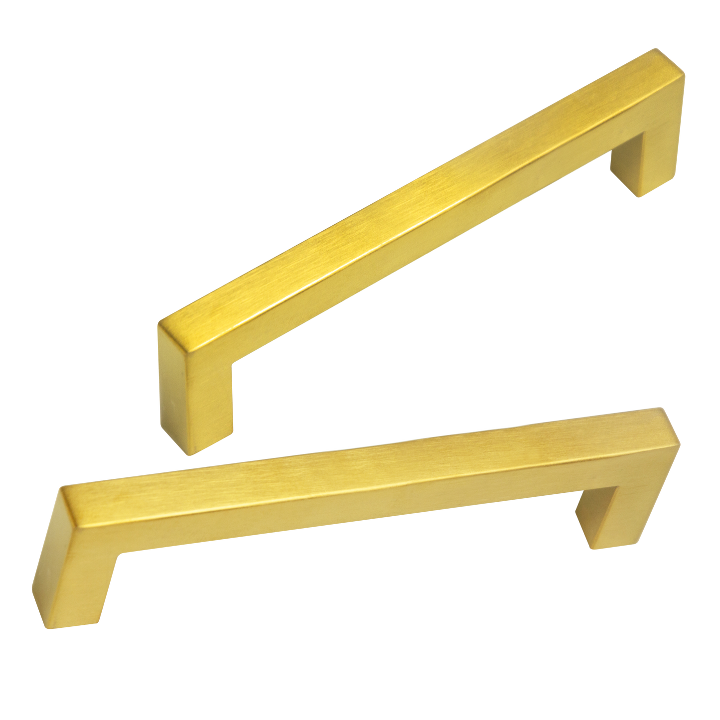 15 x Brushed Brass Drawer Pulls Kitchen Cabinet Handles - Gold Finish 128mm