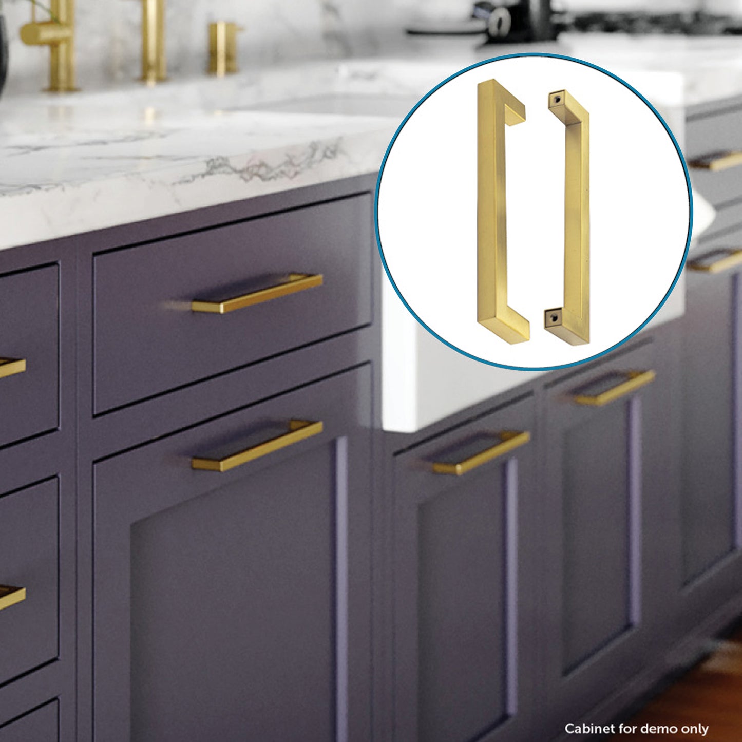 15 x Brushed Brass Drawer Pulls Kitchen Cabinet Handles - Gold Finish 256mm