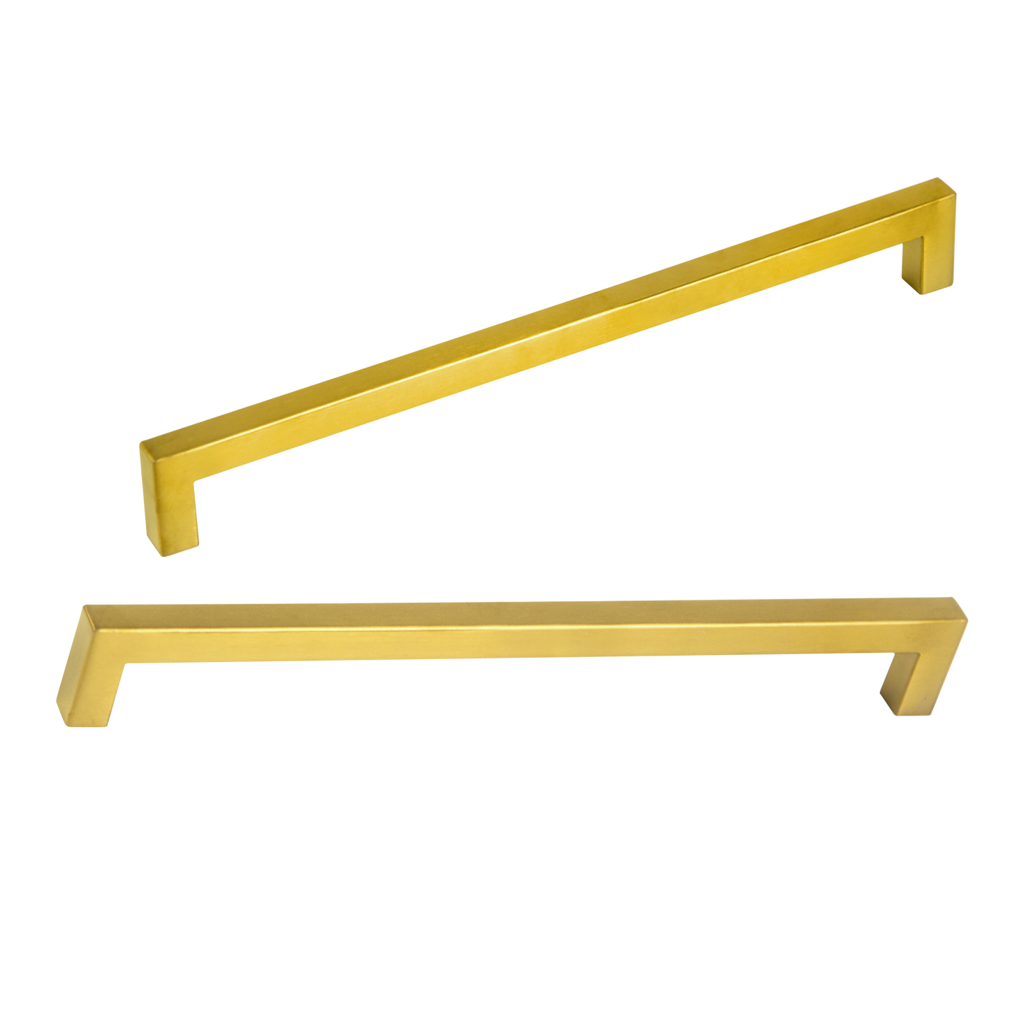 15 x Brushed Brass Drawer Pulls Kitchen Cabinet Handles - Gold Finish 256mm