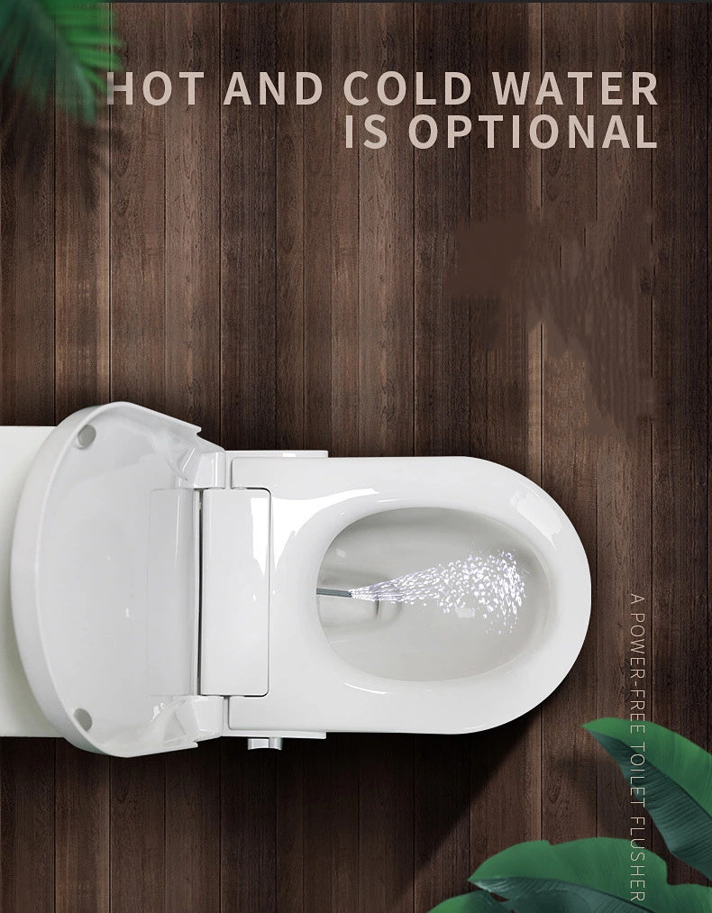 Non Electric Bidet Toilet Seat W/ Cover Bathroom Washlet Spray Water Wash