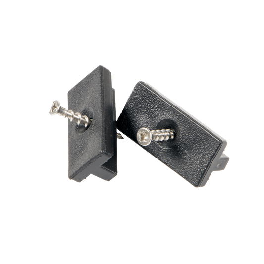 100 Composite Decking Hidden Fixing Fasteners Plastic T Clips & Black Screws