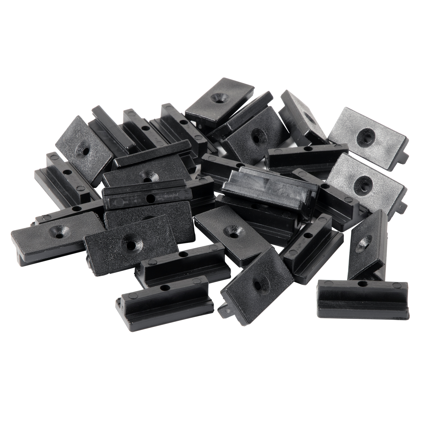 100 Composite Decking Hidden Fixing Fasteners Plastic T Clips & Black Screws