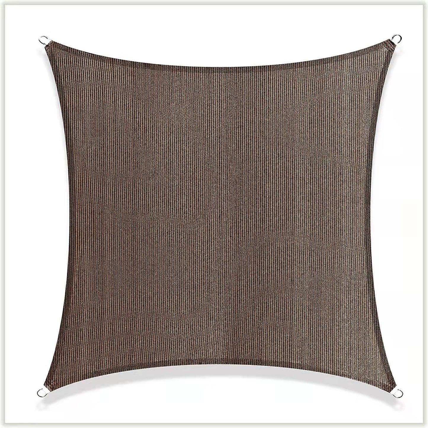 Rectangle Sun Shade Sail Fabric Garden Patio Pool Awning Canopy Cover Coffee
