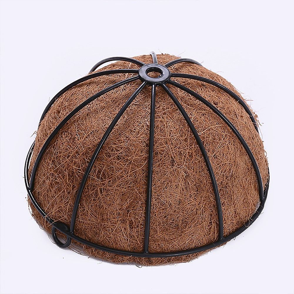 4 X Large Garden Hanging Basket With Coir Liner & Chain Flower Plant Pots Baskets