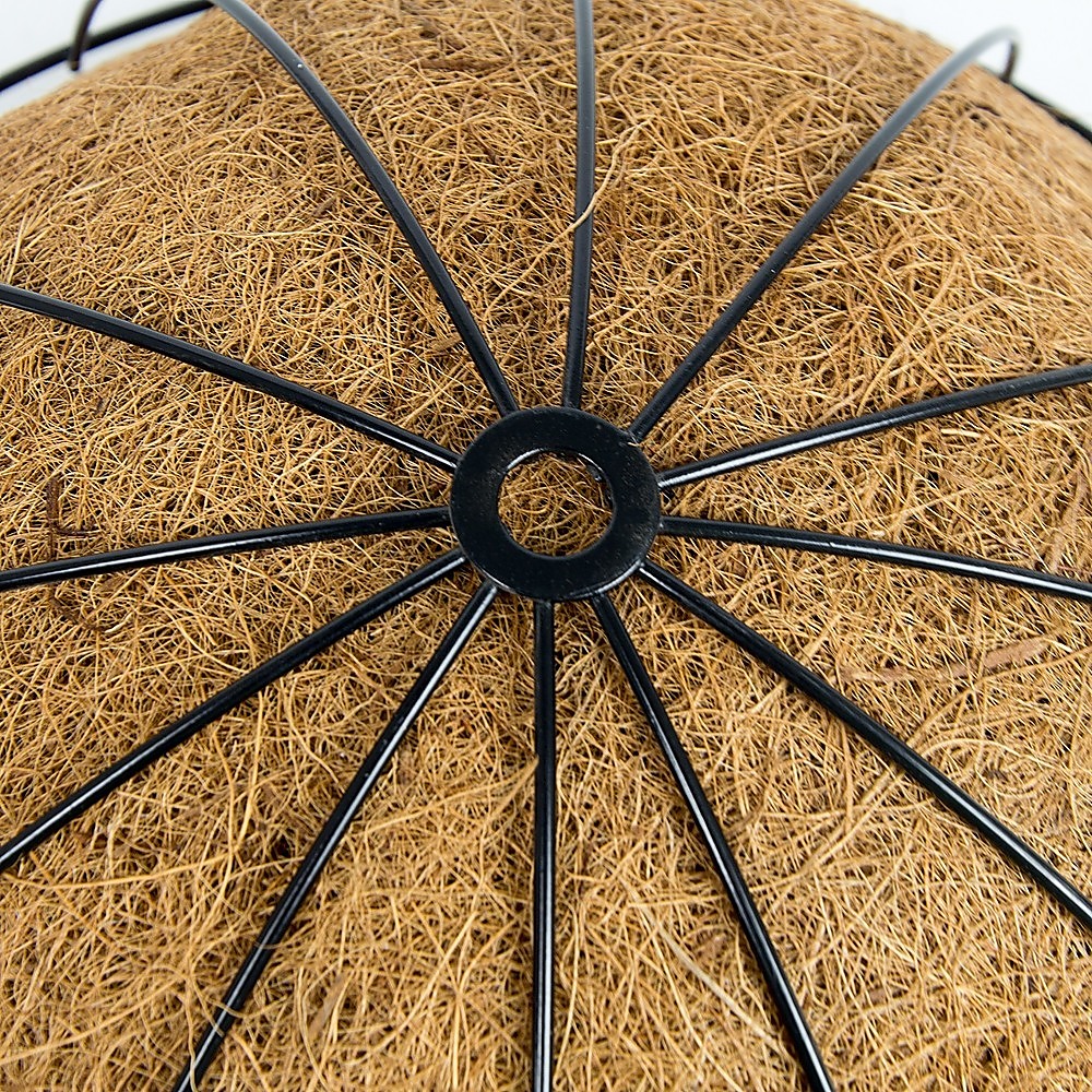 4 X Large Garden Hanging Basket With Coir Liner & Chain Flower Plant Pots Baskets